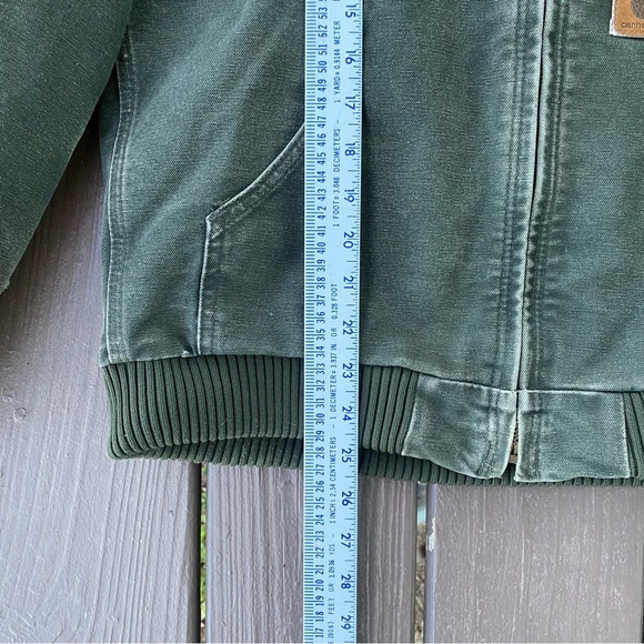 Carhartt Quilt Lined Jacket Youth XL (14/16) YYJ130 MOS Moss Green - Picture 14 of 16